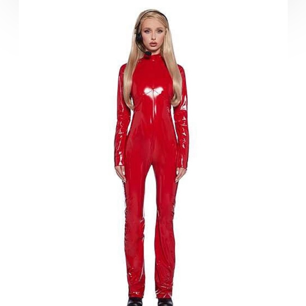 Vibrant Red Women's Jumpsuit - Britney Spears